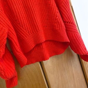 Unused H&M red sweater warm knitted sweater red sweater outside clothes